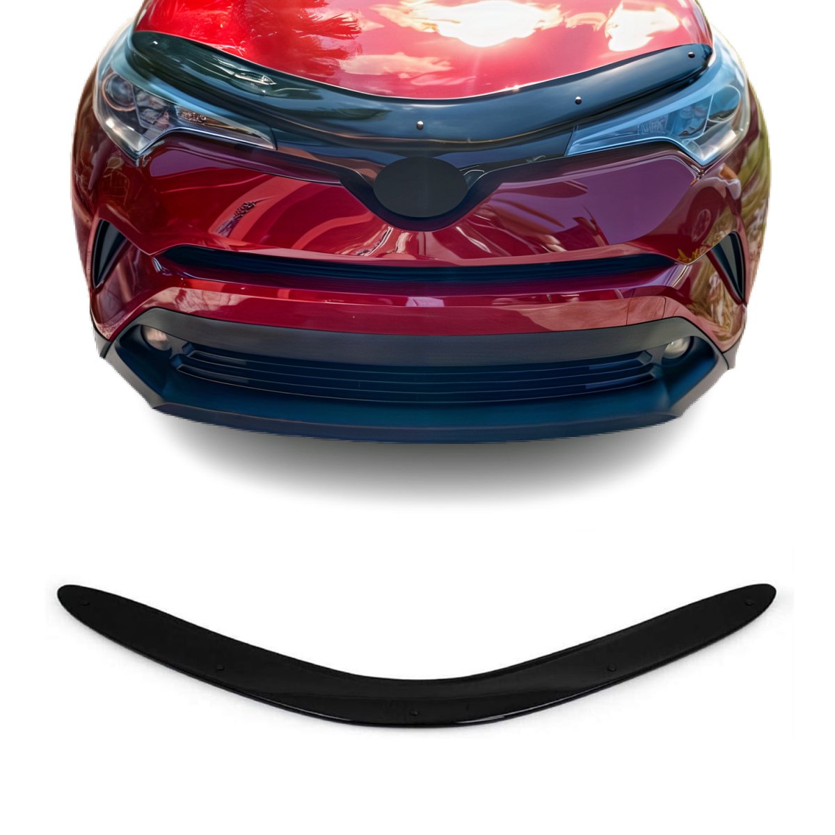 Toyota CHR Hood Deflector - Omac - Acrylic - Black - 2016 Toyota CHR Hood Deflector - Omac - Acrylic - Black - 2016